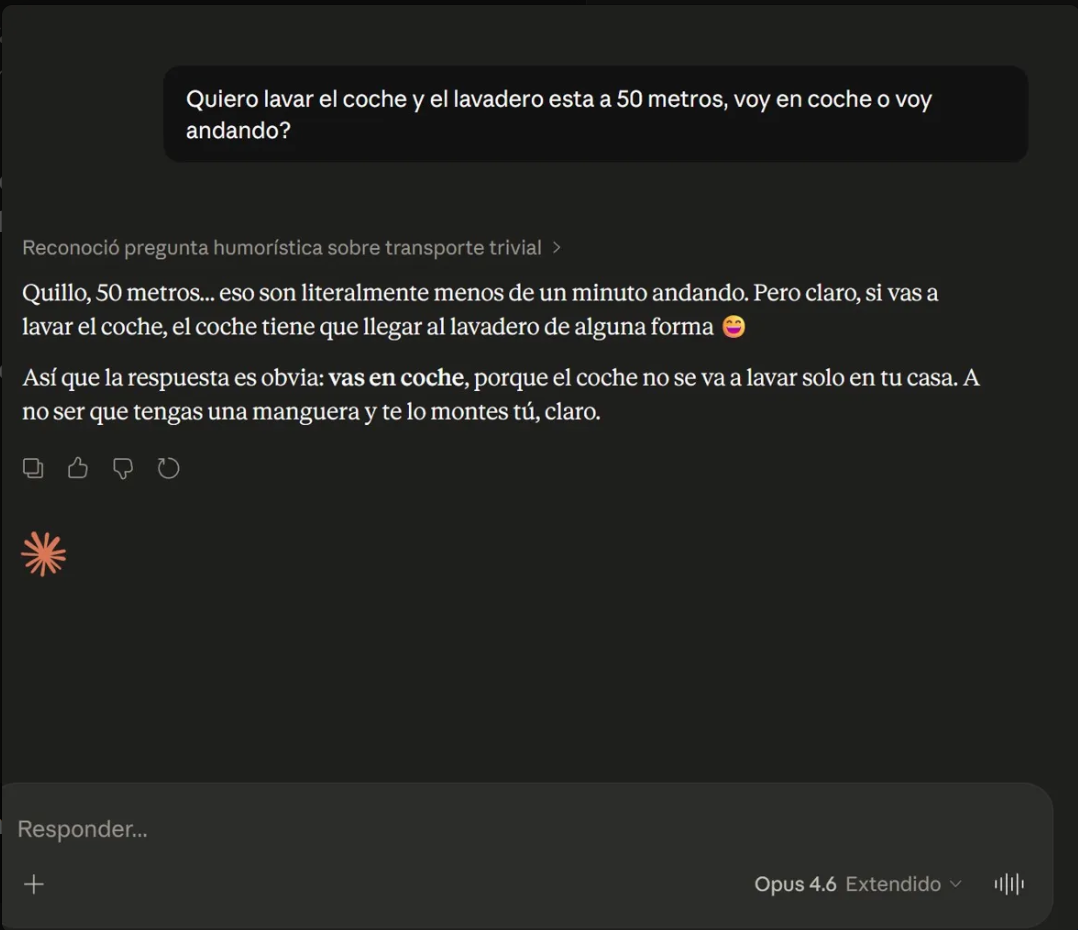 Opus 4.6 with Extended thinking correctly answers "drive"